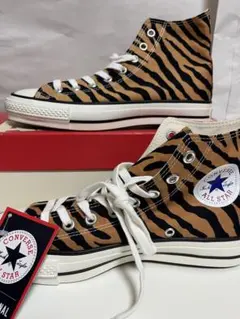 新品　25.5cm 日本製 CONVERSE ALLSTAR 虎柄 タイガー 黒