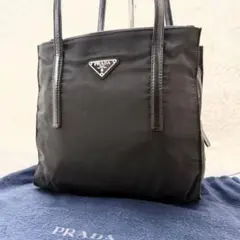 PRADAプラダ トートバッグ ショルダー 三角ロゴ テスート 黒 レザー