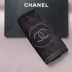 CHANEL タオルハンカチ ウォッシュタオル ブラック1枚のサムネイル