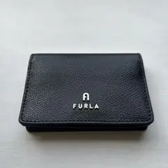 FURLA Cameliaブラック レザー 名刺入れ カードケース