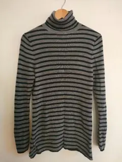 大幅値引セール　UNIQLO タートルネック 3XL グレーとブラックのボーダー