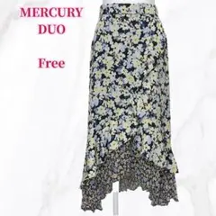 ✨極美品✨マーキュリーデュオ 花柄 ラッフル プリーツスカート Freeのサムネイル