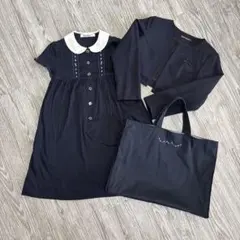 familiarお受験ワンピース　バック　BeBeジャケット3点セット120cm