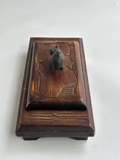 木彫り 熊 ガラス目 民芸品 工芸品 伝統工芸 アイヌ 八雲 レリーフ オブジェ