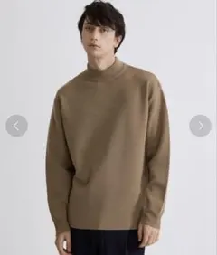 UNITEDTOKYO■ウールミラノリブモックネック■G.ベージュ■2(M)