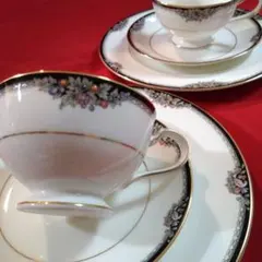 Noritake ノリタケ カップ＆ソーサー 2客ケーキ皿2枚セット　c