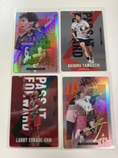 バレーボール　選手　カード　ミドルブロッカー　MB 小野寺　山内　ラリー