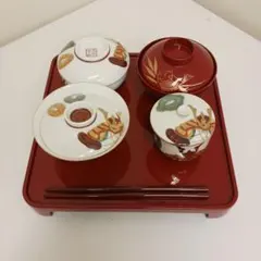 子供膳 かぶと絵柄 お食い初め用品
