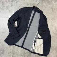美品　ZARA MAN テーラードジャケット　トラベルジャケット　ネイビー　春夏のサムネイル