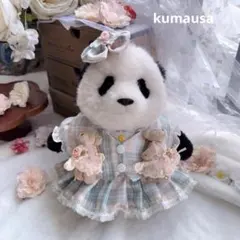 テディベア ハンドメイド パンダちゃん ぬいぐるみ 五関節可動 手作り
