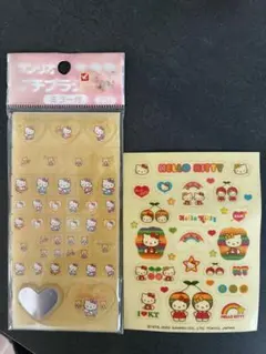 平成　レア　ミラー付き　タイルシール　サンリオ　ハローキティ　キラキラ