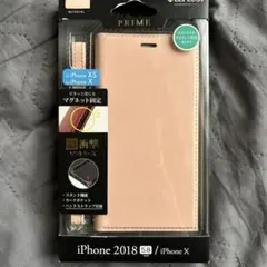 iPhone XS/X用手帳型ケース ピンク 5.8インチ
