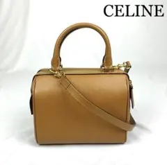 CELINE ヴィンテージ2WAY ショルダーバッグ ブラウンのサムネイル