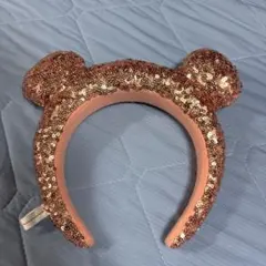 クマ耳ローズゴールドカチューシャ