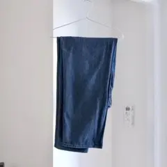 【人気】UNIQLO ワイドストレートジーンズ (30 / BLUE)