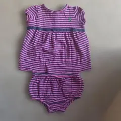 ポロシャツロゴ付きベビー服セット