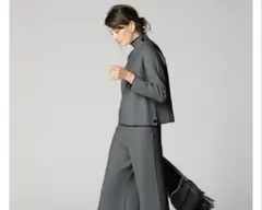 DoCLASSE ハイネック ニット L グレー バイカラー ボタンデザインのサムネイル