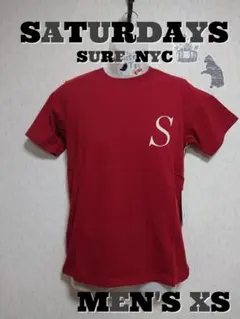 【XS】SATURDAYS SURF  NYC  〝 Ｓ〟ロゴＴシャツ（赤）