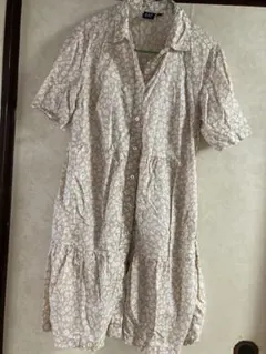 GAP 花柄 半袖 シャツワンピース S