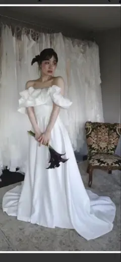 DRESSPRODUCTION オフショルダーボリュームフリルドレス（W342） オフショルダー ボリュームフリルドレス（W342）