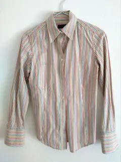【極美品】Paul Smith Blackストライプ 長袖シャツ ポケット付き