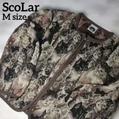 ScoLar ゴブラン織りブルゾン 猫柄 総柄 スカラーのサムネイル