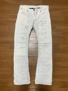 AKM Wrangler 白デニム 裏地チェック S 美品