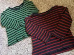 UNIQLO ユニクロ　ロンT ボーダー　２枚セット　90