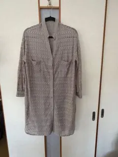 レース編みグレージュ羽織り