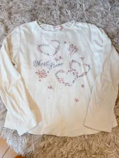 Mezzo Piano メゾピアノハート花柄 長袖カットソー　130cm