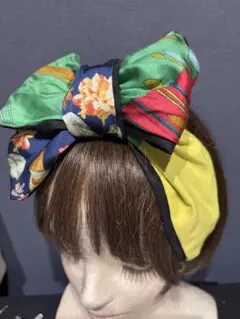 カラフルリボンヘアバンド ターバン