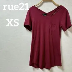 ⭐️美品⭐️rue21 【XS】 バーガンディ Tシャツ レディース 半袖
