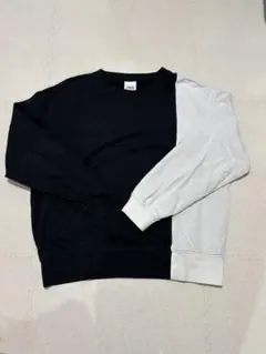 zara トレーナー S バイカラー ブロック 長袖 ロンT