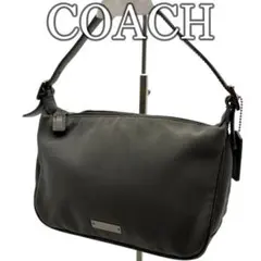 COACH コーチ アクセサリーポーチ ナイロン レザー ワンショルダー 黒