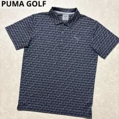 プーマゴルフ★ゴルフカート総柄★薄手ストレッチ★ポロシャツ【メンズ サイズS】