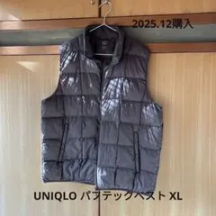UNIQLO パフテックベストXL 2025年購入 brown