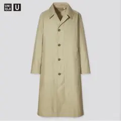 ユニクロU　ステンカラーコート　ベージュ　S