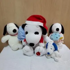 ぬいぐるみ【スヌーピー】4体セット（高さ約11㎝～25㎝）