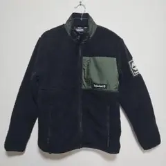 Timberland ティンバーランド フリースジャケット 黒・緑 ドローコード