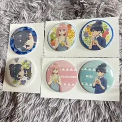 ゆるキャン△ 各務原なでしこ＆志摩リン 缶バッジ 直径約5cm おまけ