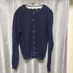 earth music & ecology ネイビー ボタンカーディガン M