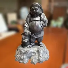 大黒天 置物 七福神 縁起物 うさぎ アンティーク風 金運 開運 インテリア