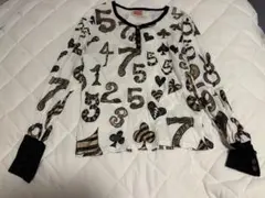 MALKO MALKA ナンバー柄 長袖カットソー