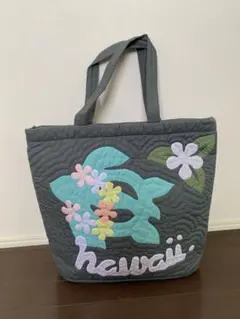 ハワイアンキルト　トートbag(ラージ) HONUグリーン