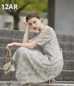 ★新品★ ゴールドヴィンテージレースワンピースドレス 結婚式 お呼ばれ