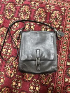 COACH コーチ レザー ショルダーバッグ ブラック
