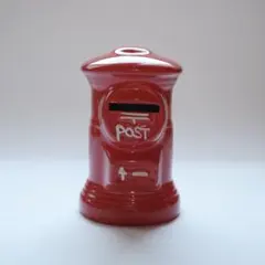 【新品未使用】郵便ポスト型の貯金箱／陶器