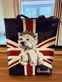 Harrods ユニオンジャック テリア犬柄 PVCコーティング トートバッグのサムネイル