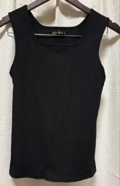 GORGE リブ タンクトップ ブラック