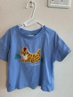 SIMPLE FREE トラ刺繍 Tシャツ 100